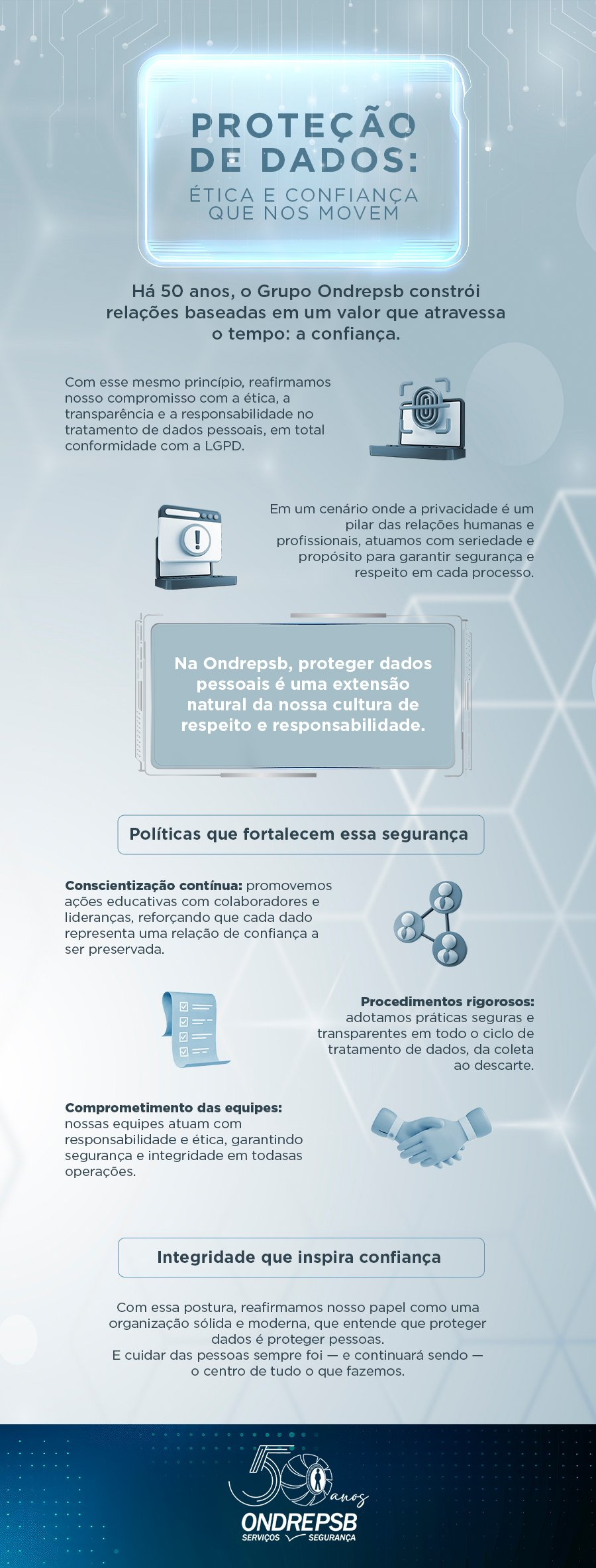 Ética e confiança que nos movem.